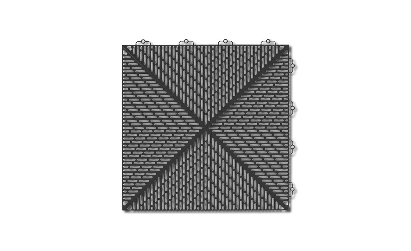 m² kunststof terrastegels - Unique, 37,7x37,7 cm, graphite gray, pak a 7 stuks