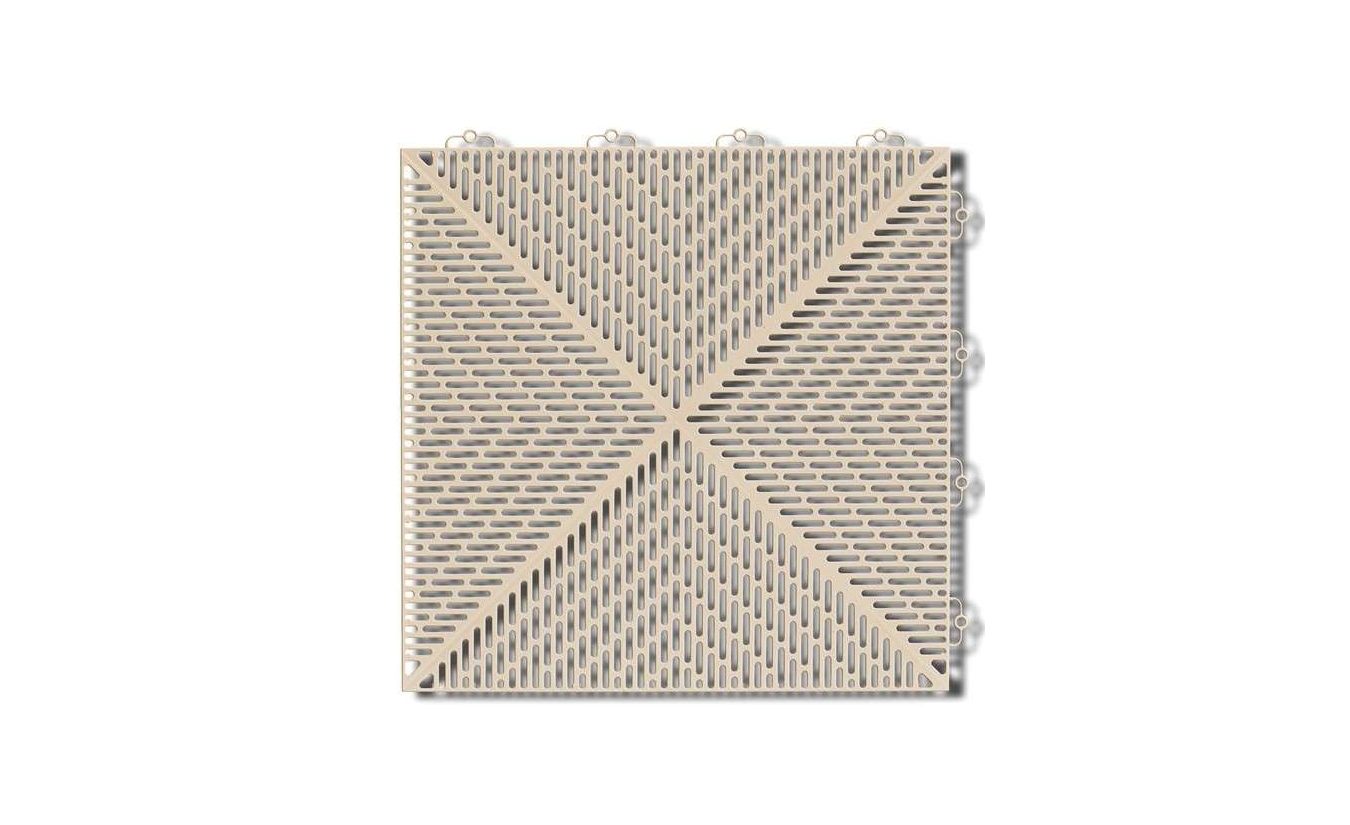 m² kunststof terrastegels - Unique, 37,7x37,7 cm, sand, pak a 7 stuks