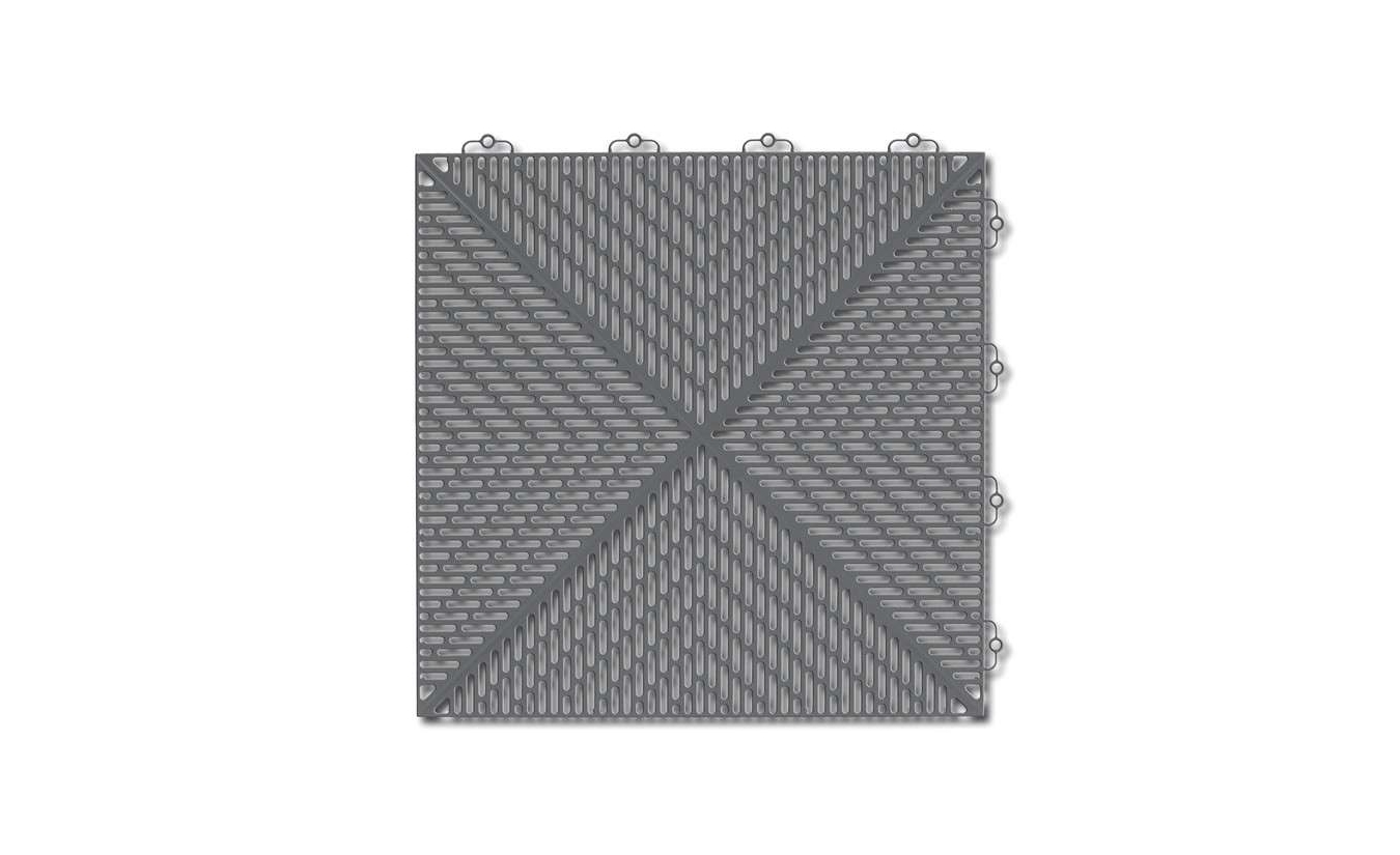 m² kunststof terrastegels - Unique, 37,7x37,7 cm, stone gray, pak a 7 stuks