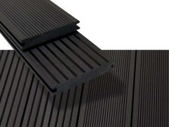 Composiet vlonderplank massief 23x140mm Graphite black, Duofuse