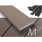 m2 All-in pakket Massieve Terrasplanken, Terrafina Lounge, Java/Dark Grey, 21 x 146mm