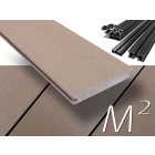 m2 All-in pakket Massieve Terrasplanken, Terrafina Lounge, Macciato/Grijsbruin, 21 x 146mm
