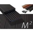 m2 Duofuse composiet vlonderplanken totaalpakket, massief, 140mm breed, Graphite black