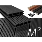 m2 Duofuse composiet vlonderplanken totaalpakket, 162mm breed, Graphite black
