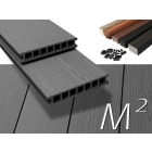 m2 Duofuse composiet vlonderplanken totaalpakket, 162mm breed, Stone grey